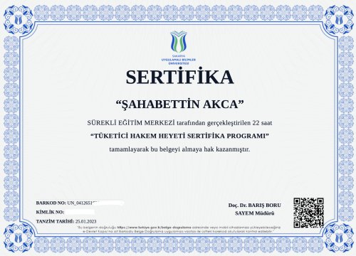 T�KET�C� HAKEM HEYET� SERT�F�KA PROGRAMI