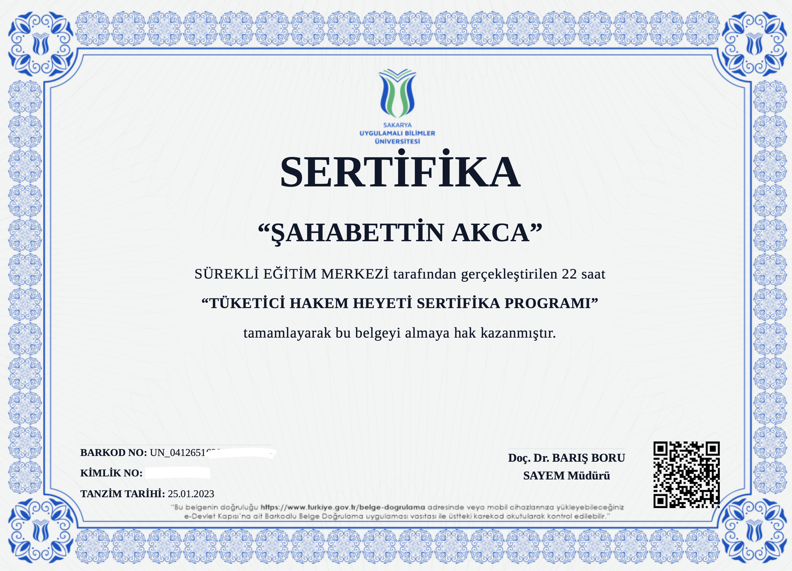 T�KET�C� HAKEM HEYET� SERT�F�KA PROGRAMI