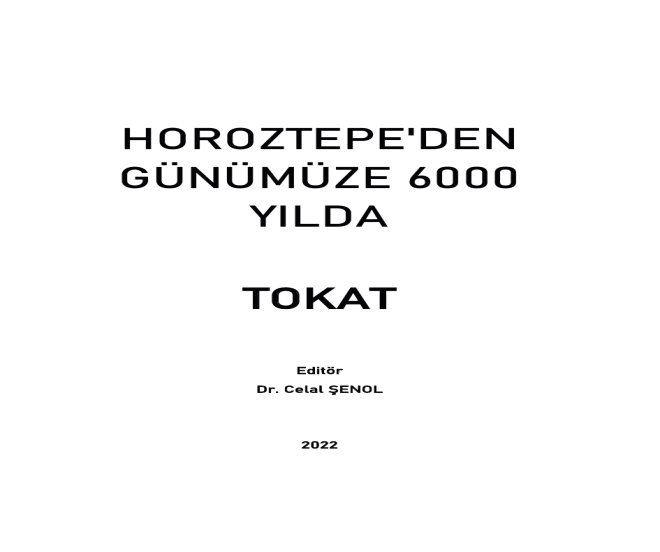 Yeni Kitap: Horoztepe'den G�n�m�ze 6000 Y�lda Tokat